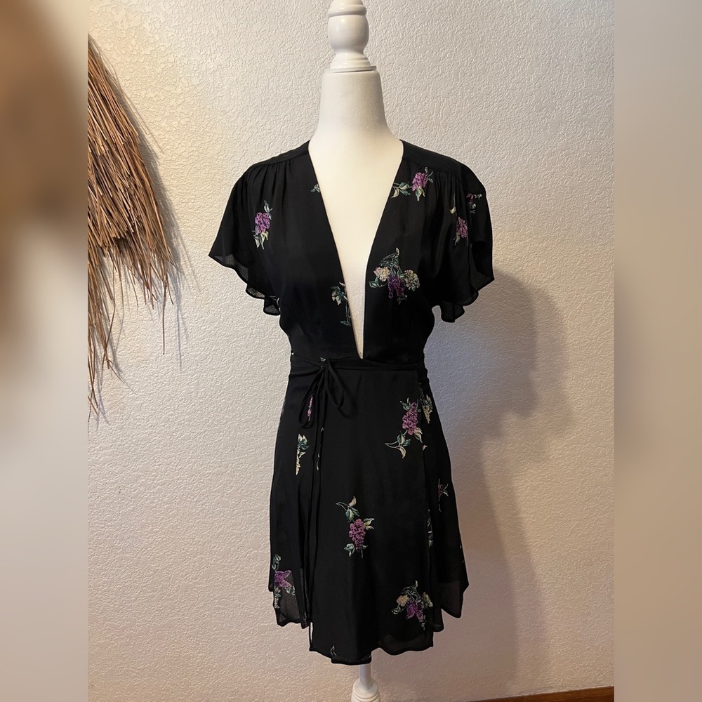 Reformation wrap lilac dress